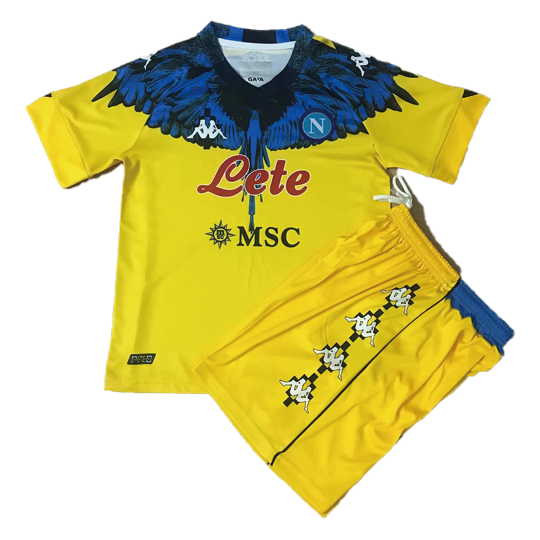 Napoli Kid's Soccer Jersey Maglia Gara Burlon GK Limited Edition Kit (Jersey+Short) 2020/21