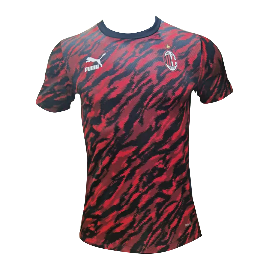 AC Milan Pre Match Soccer Jersey Red&Black (Player Version) 2021/22