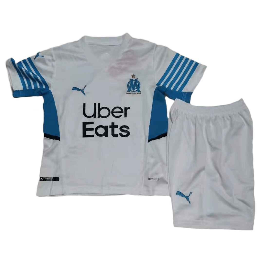 Marseilles Kid's Soccer Jersey Home Kit (Jersey+Short) 2021/22