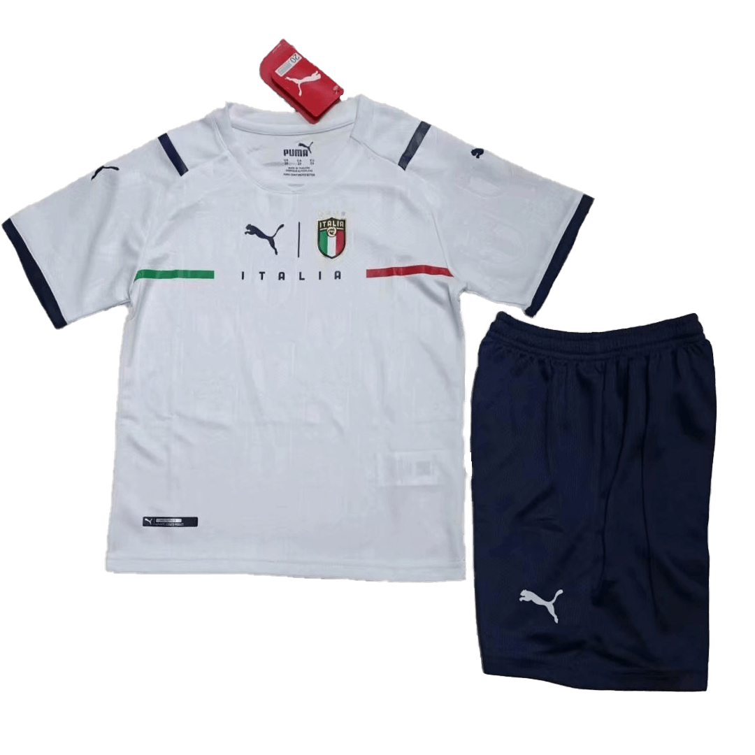Italy Kids Soccer Jersey Away Kit (Jersey+Short) 2021