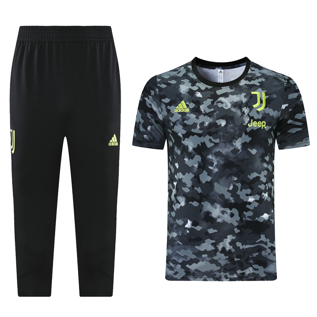 Juventus Training Kit (Top+3/4Pants) Gray Camouflage 2021/22