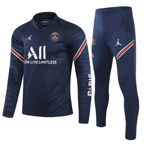 PSG Zipper Sweat Kit (Top+Trouser) Player Version Navy 2021/22