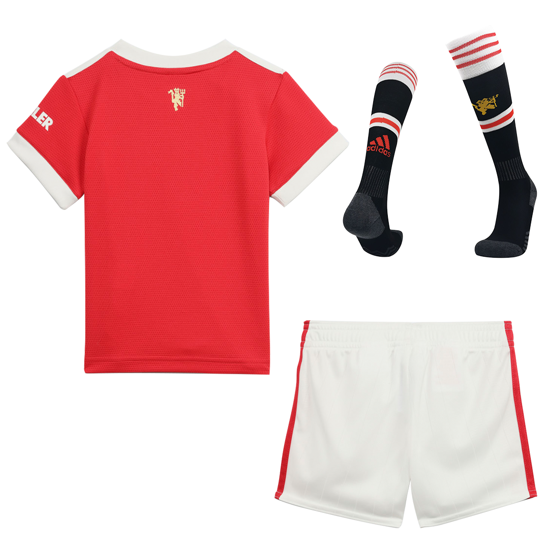 Manchester United Kids Soccer Jersey Home Whole Kit(Jersey+Short+Socks) Replica 2021/22