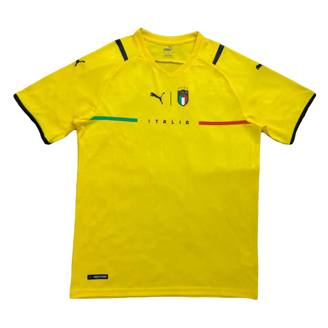 Italy Soccer Jersey Goalkeeper Yellow Replica 2021