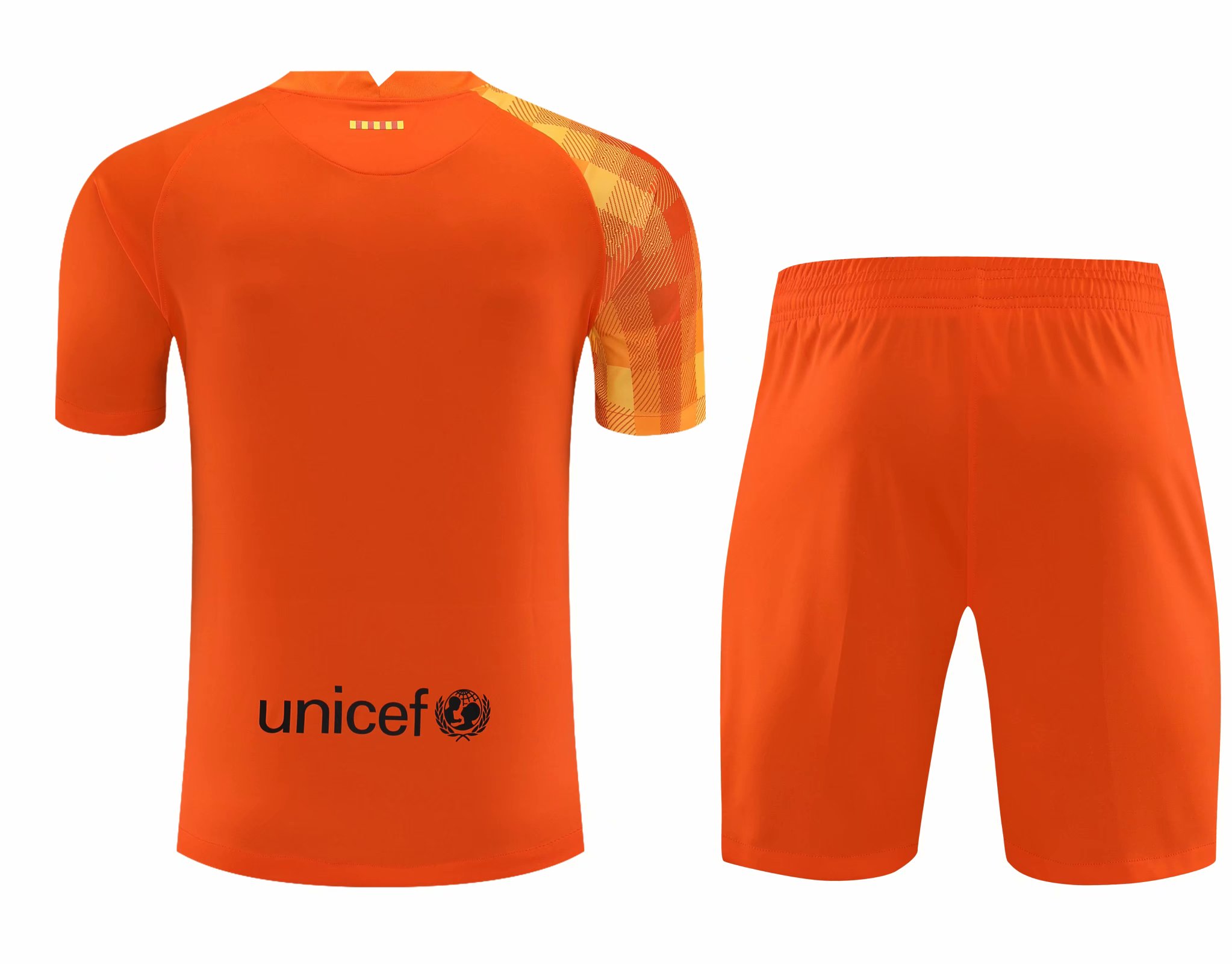 Barcelona Soccer Jersey Goalkeeper Kit(Jersey+Short) Orange Replica 2021/22