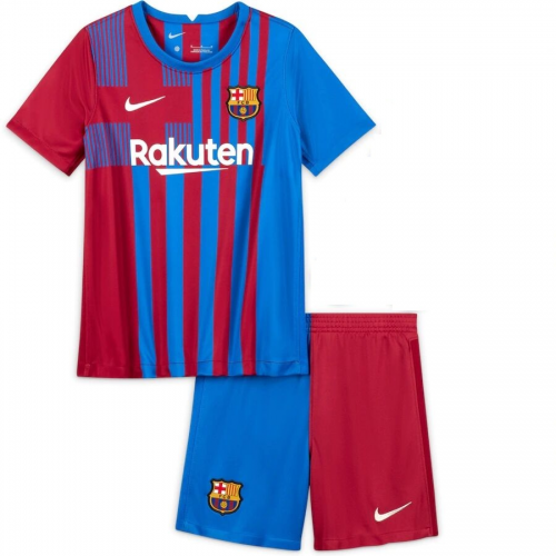 Barcelona Kids Soccer Jersey Home Kit (Shirt+Short) 2021/22