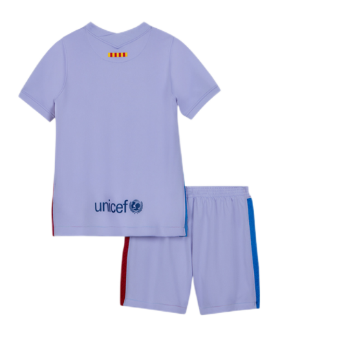 Barcelona Kids Soccer Jersey Away Kit (Jersey+Short) Replica 2021/22