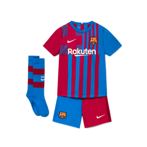 Barcelona Kids Soccer Jersey Home Whole Kit (Shirt+Short+Socks) 2021/22