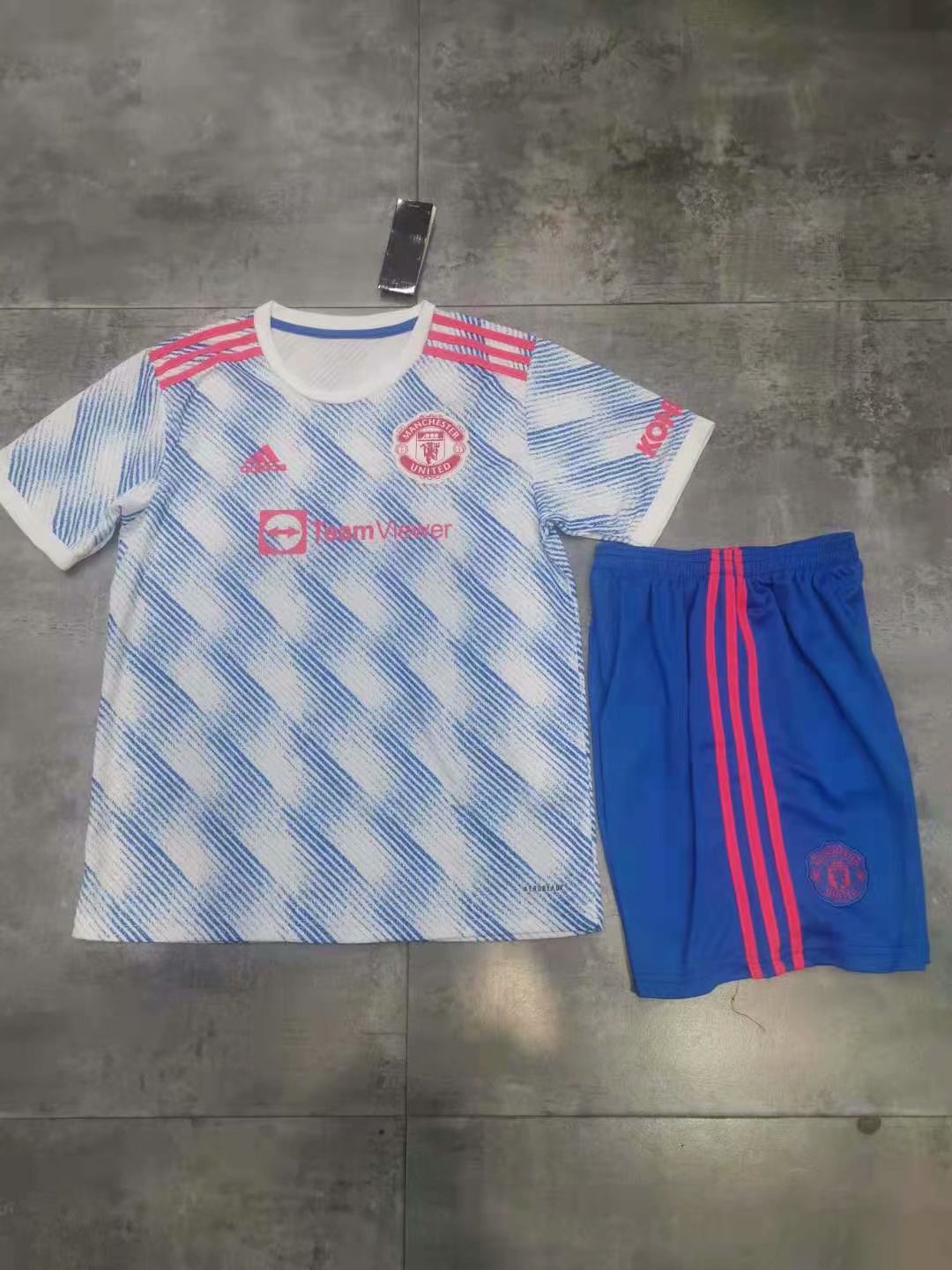 Manchester United Kids Soccer Jersey Away Kit(Jersey+Short) Replica 2021/22