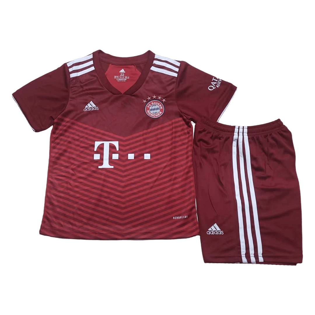 Bayern Munich Kids Soccer Jersey Home Kit(Jersey+Short) Replica 2021/22