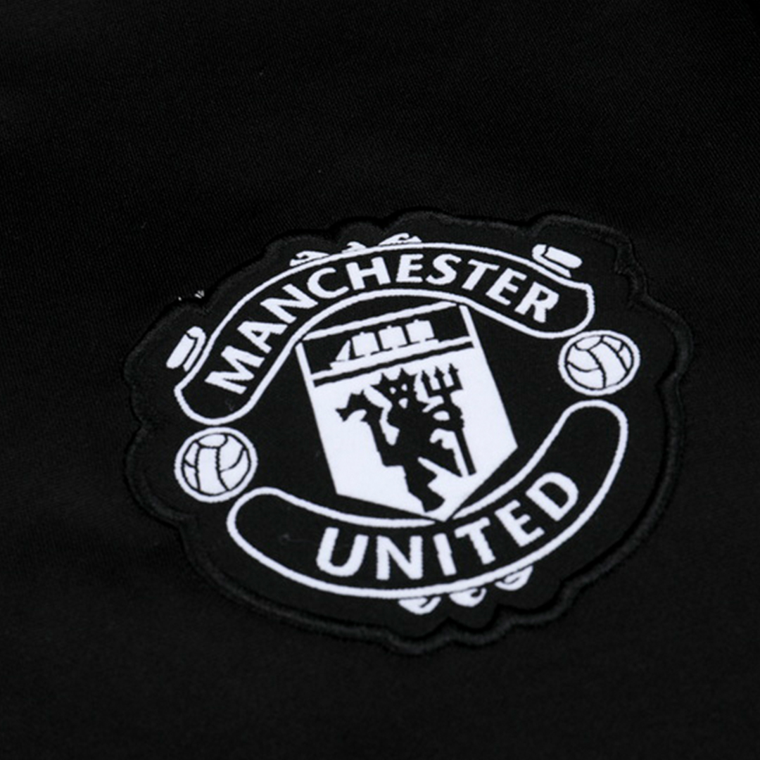 Manchester United Zipper Sweat Kit(Top+Pants) Black 2021/22
