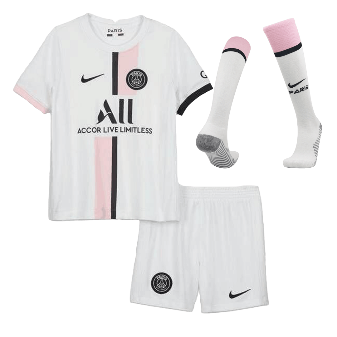 PSG Kids Soccer Jersey Away Whole Kit(Jersey+Short+Socks) Replica 2021/22