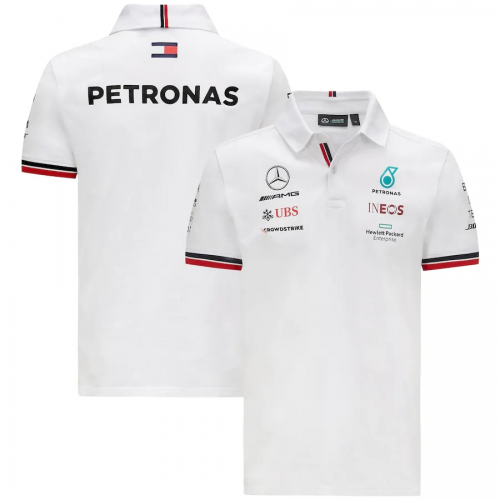 Mercedes AMG Petronas F1 Racing Team Polo - White 2021