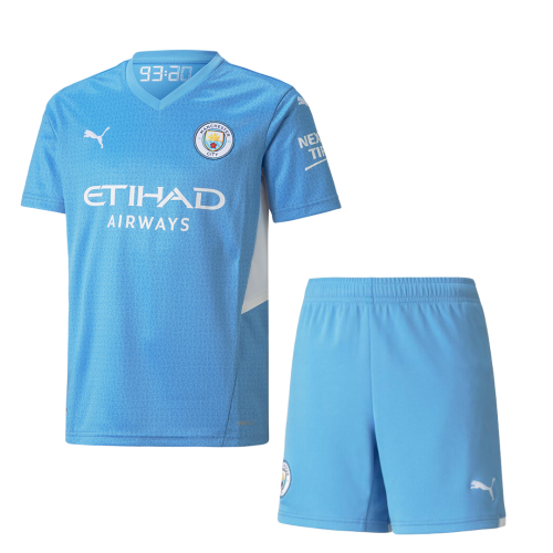 Manchester City Soccer Jersey Home Kit(Jersey+Short) Replica 2021/22