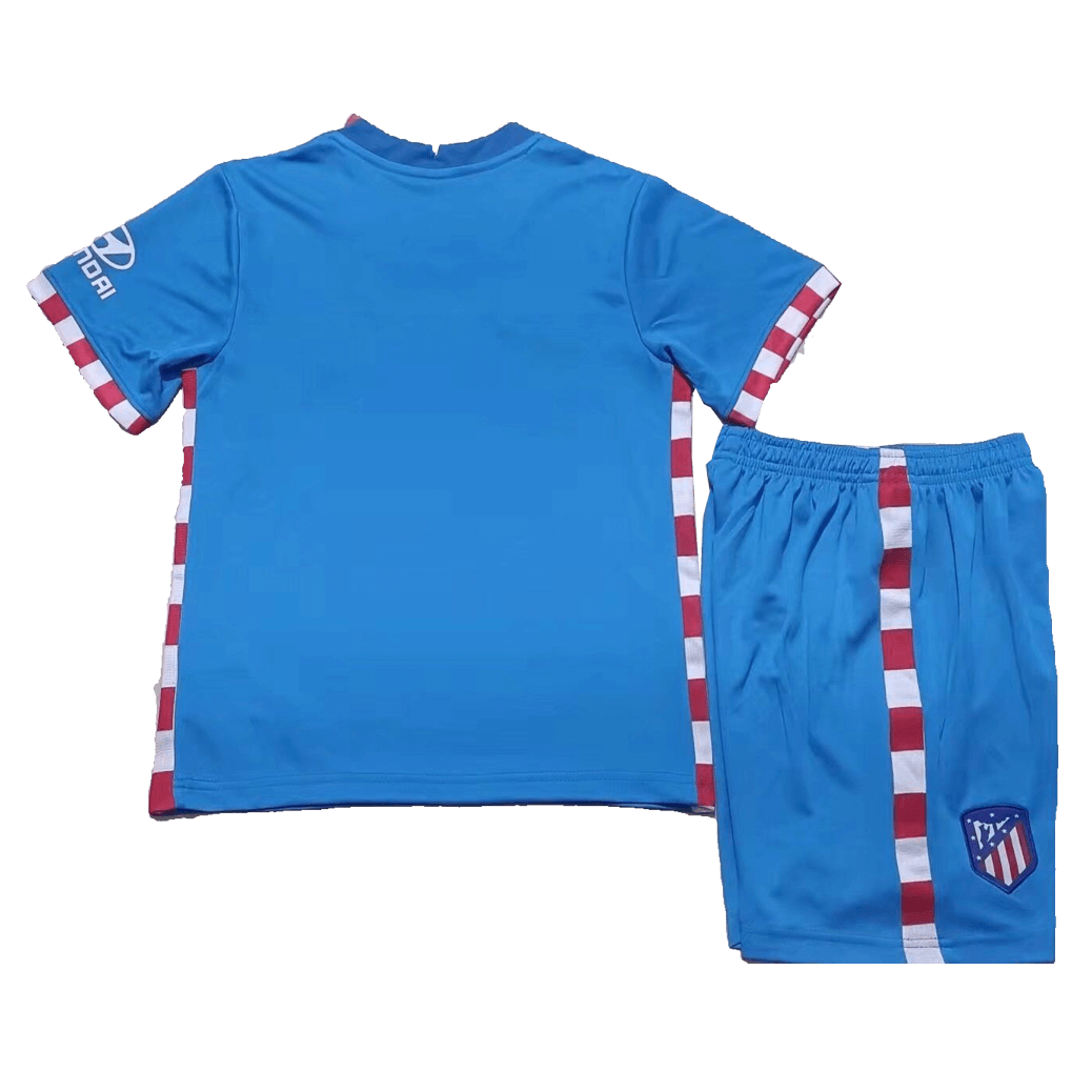 Atletico Madrid Kids Soccer Jersey Third Away Kit (Jersey+Short) Replica 2021/22