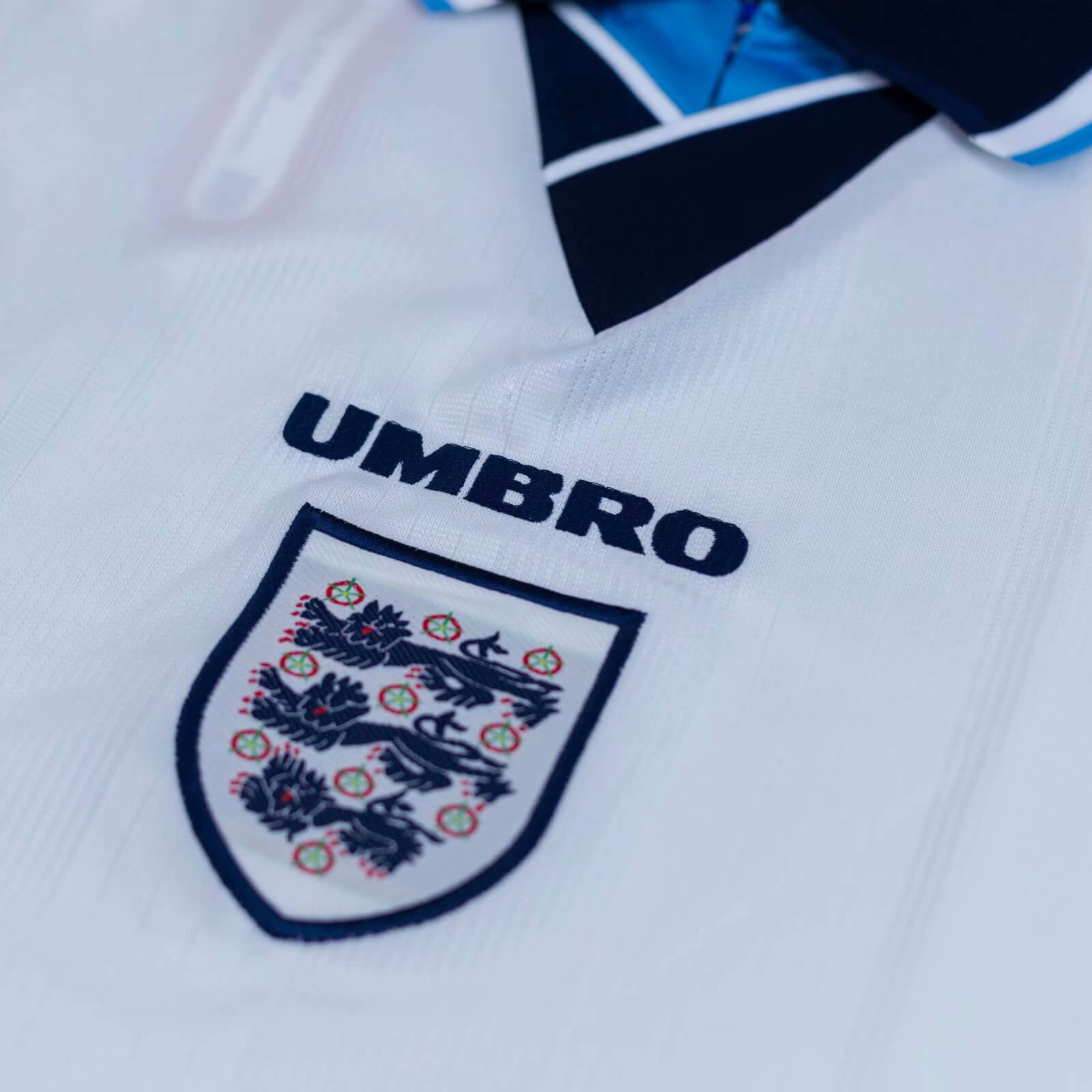 England Retro Jersey Home Replica Euro Cup 1996