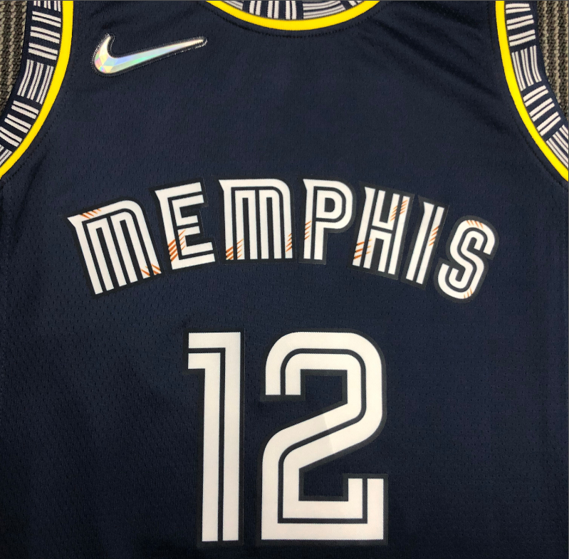 Nike Men's Memphis Grizzlies Ja Morant #12 Blue Dri-FIT Swingman