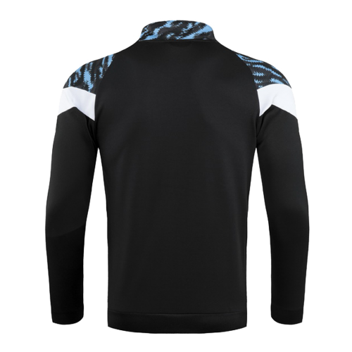 Marseilles Kid's Training Kit (Jacket+Pants) High Neck Collar Blue&Black 2021/22
