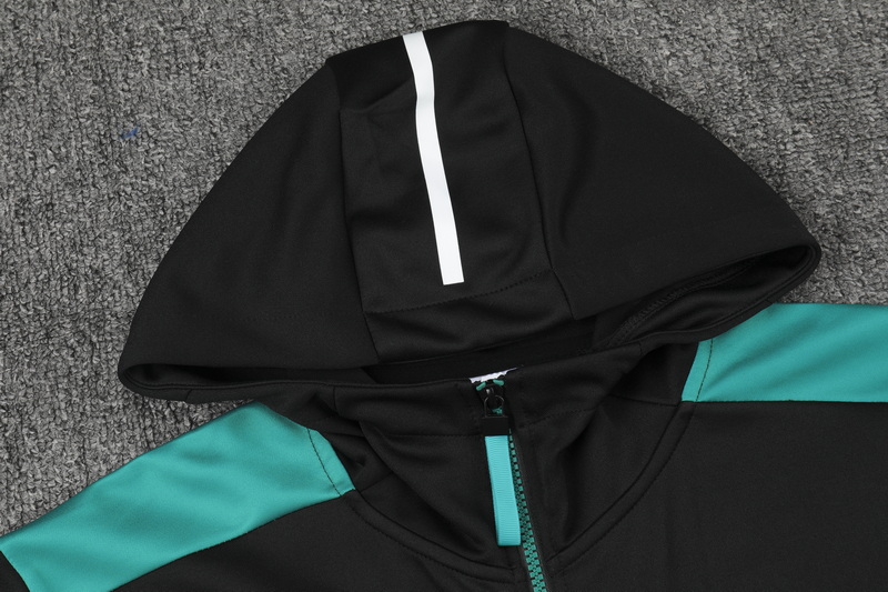 Real Madrid Hoodie Training Kit Black (Jacket+Pants) 2021/22
