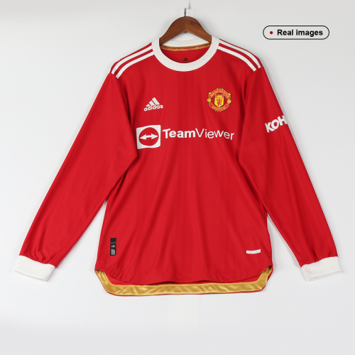 Manchester United Soccer Jersey Long Sleeve Away (Player Version) 2021/22