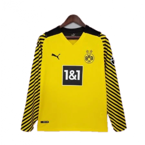 Borussia Dortmund Soccer Jersey Long Sleeve Home Replica 2021/22