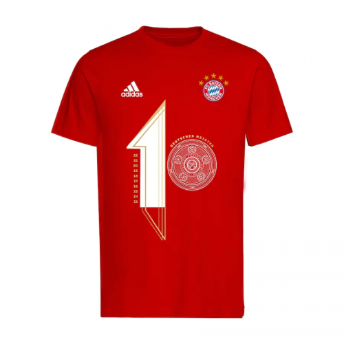 FC Bayern T-Shirt 10th Consecutive Championship Red Replica 2021/22
