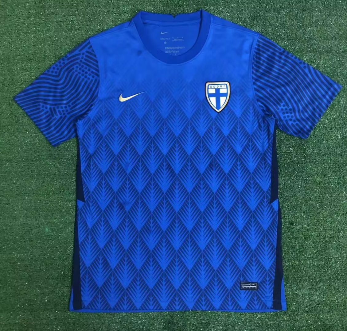 Finland Blank Away Soccer Country Jersey