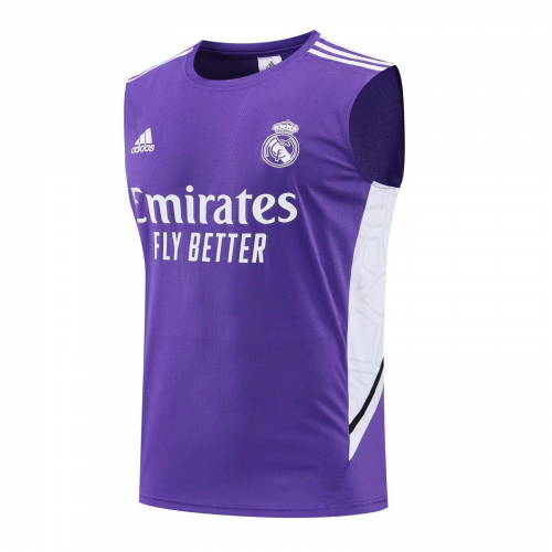 Real Madrid Sleeveless Training Kit (Top+Shorts) Purple 2022/23