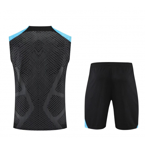 Inter Milan Sleeveless Training Kit (Top+Shorts) Black 2022/23