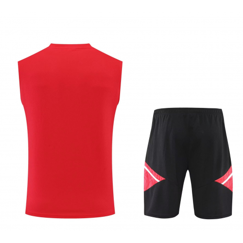 Manchester United Sleeveless Training Kit (Top+Shorts) Red 2022/23