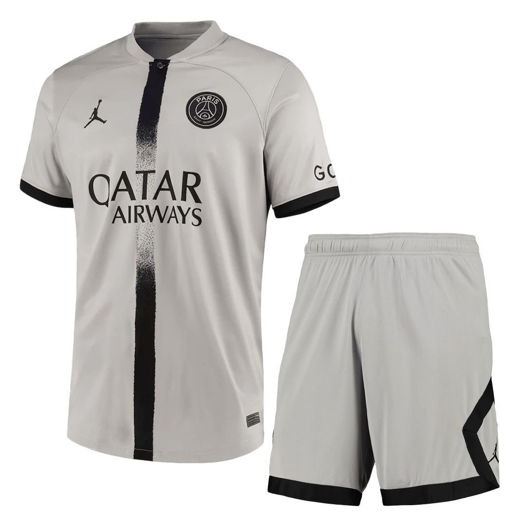 Kid's Jordan PSG Away Soccer Jersey Kit(Jersey+Shorts) 2022/23