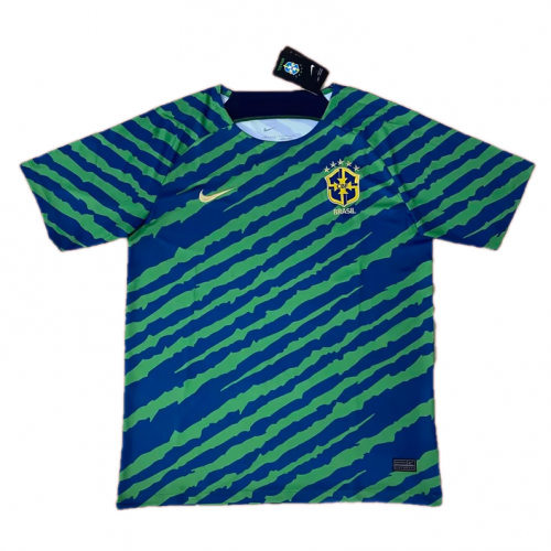 Brazil Pre-Match Training Soccer Jersey (Player Version) 2022 - Cyan