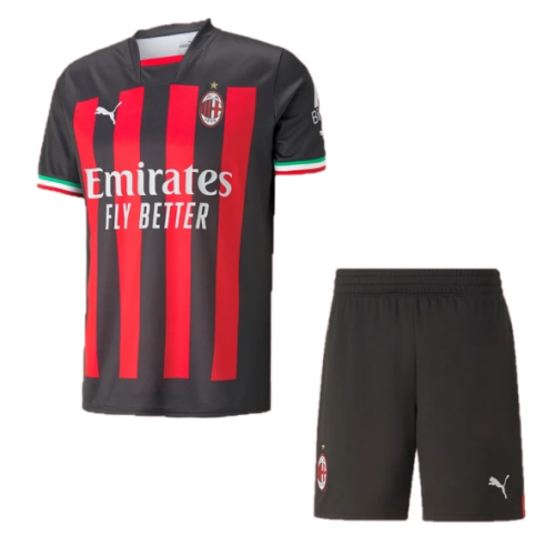 AC Milan Jersey Home Kit(Jersey+Shorts) Replica 2022/23