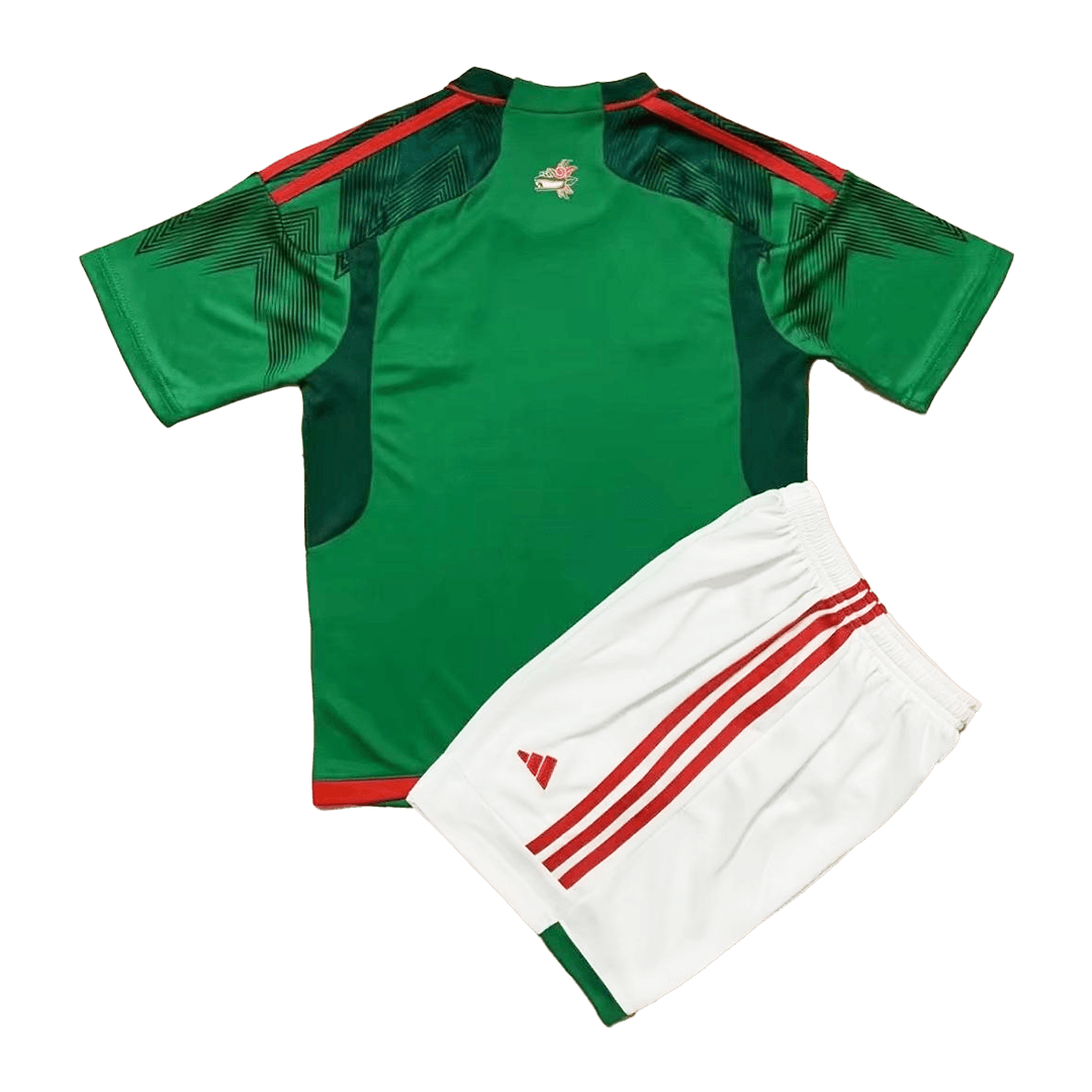 Mexico Kids Jersey Home Whole Kit(Jersey+Shorts+Socks) 2022