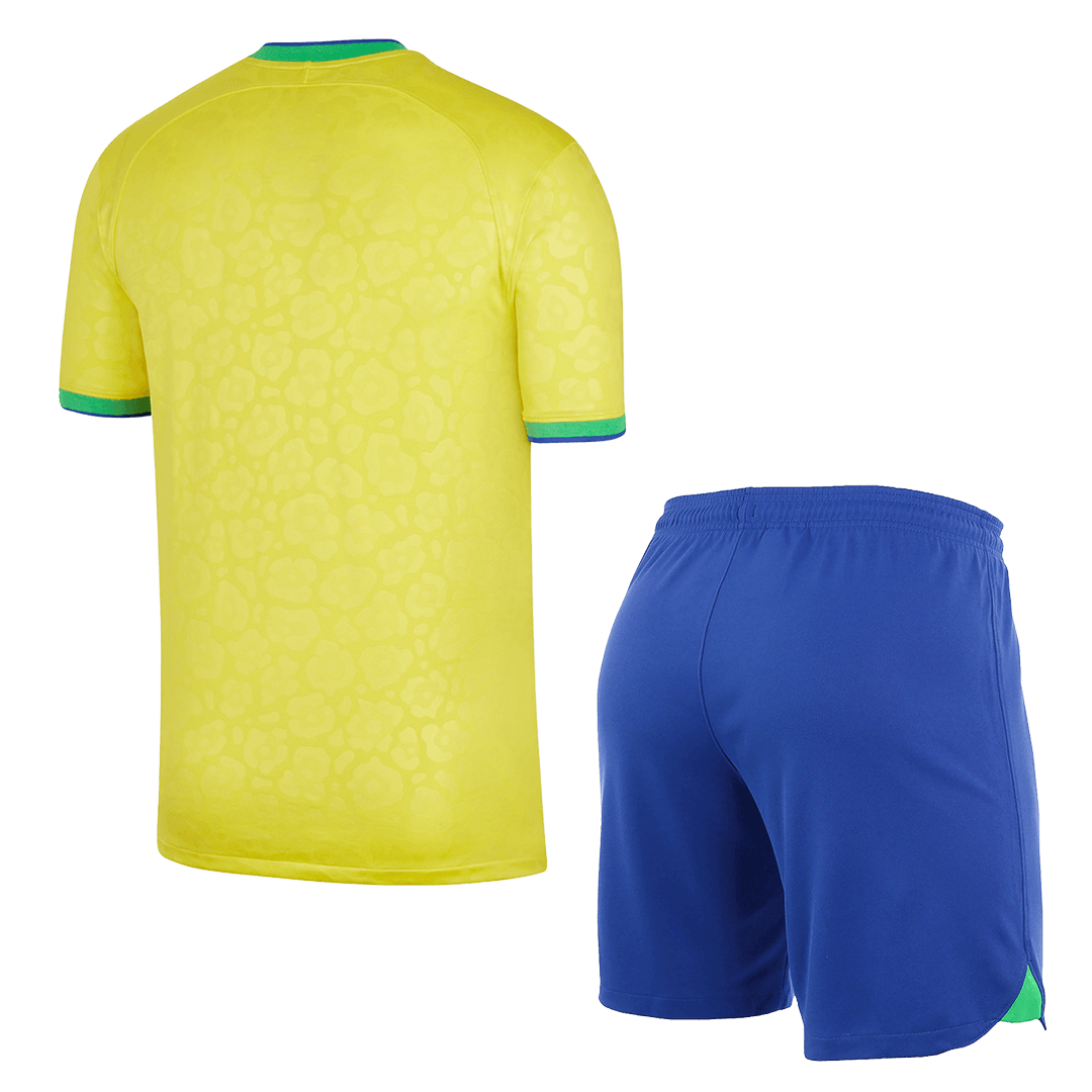 Brazil Jersey Home Kit(Jersey+Shorts) Replica World Cup 2022
