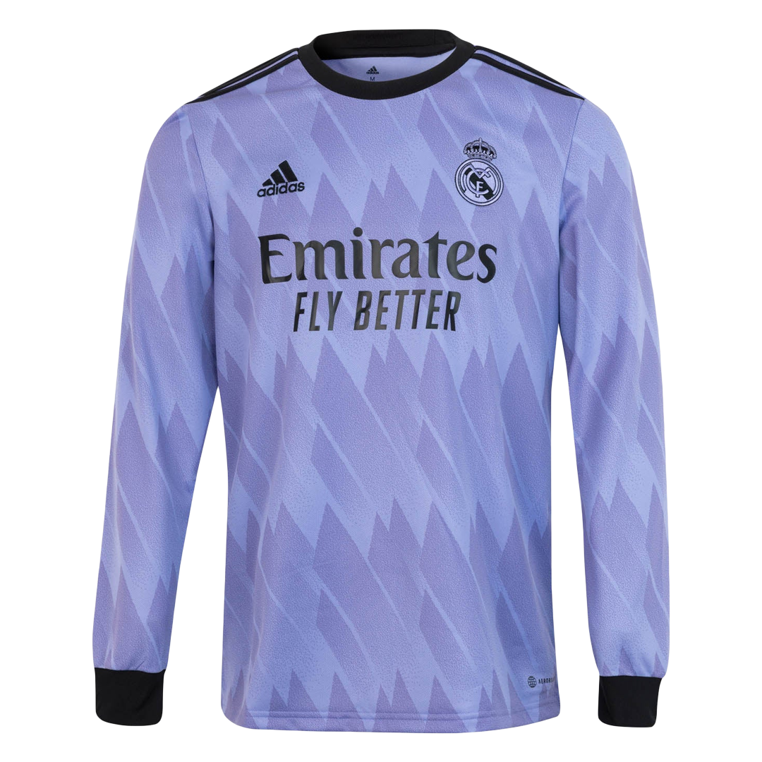 Real Madrid BENZEMA #9 Long Sleeve Jersey Away Replica 2022/23