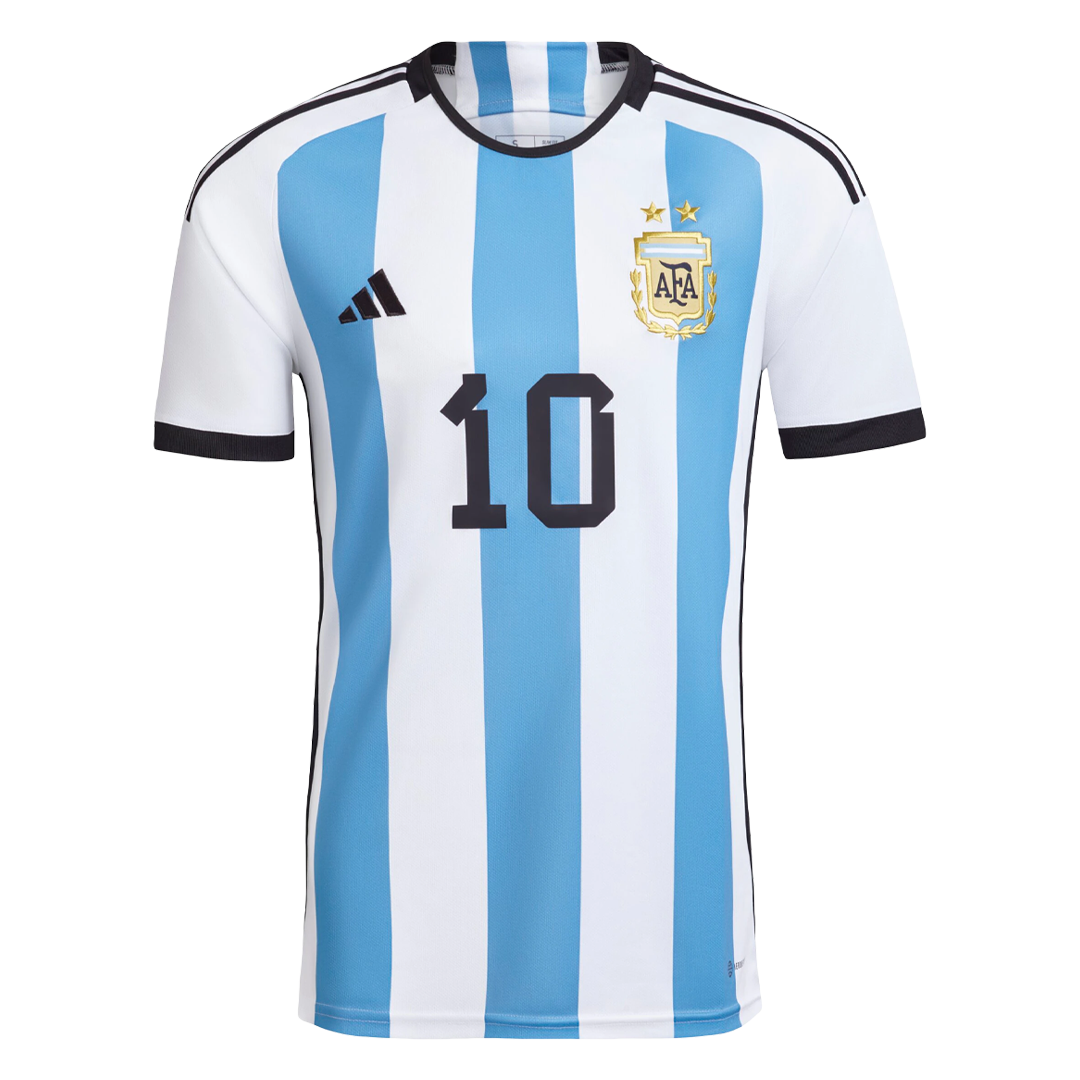 Argentina Messi #10 Home Jersey Replica World Cup 2022