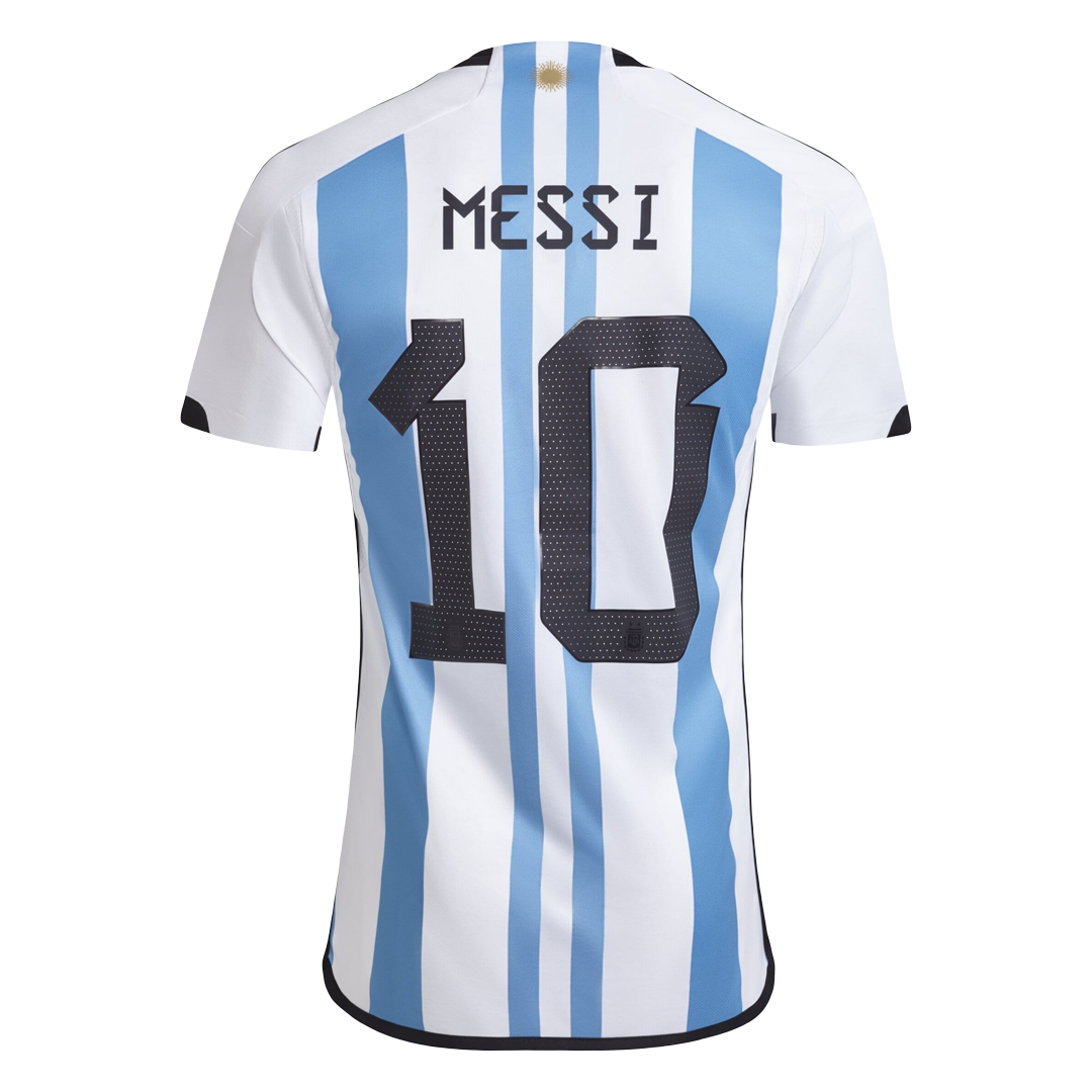 Argentina Messi #10 Home Jersey Replica World Cup 2022
