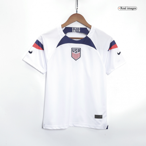 USA Kids Jersey Home Kit(Jersey+Shorts) Replica World Cup 2022