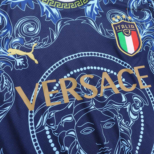 Italy x Versace 2022 Blue Men Soccer Jersey - Zorrojersey