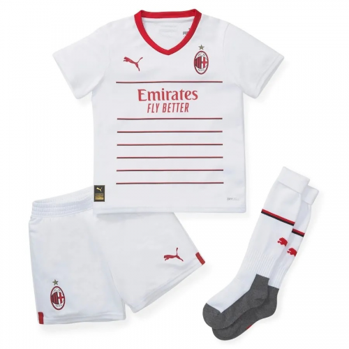 AC Milan Kids Soccer Jersey Away Whole Kit(Jersey+Shorts+Socks) Replica 2022/23