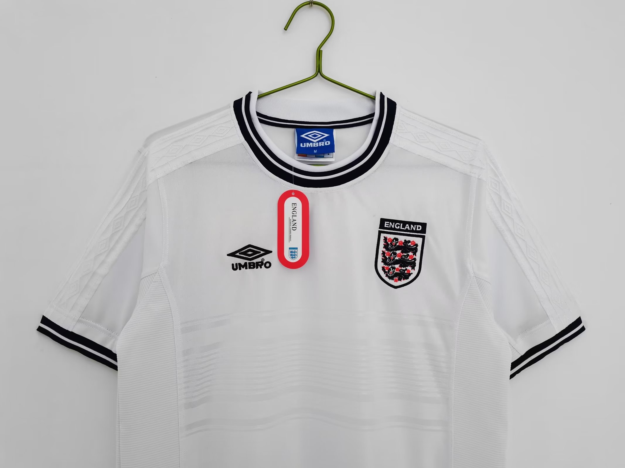 England Retro Jersey Home Replica Euro Cup 2000