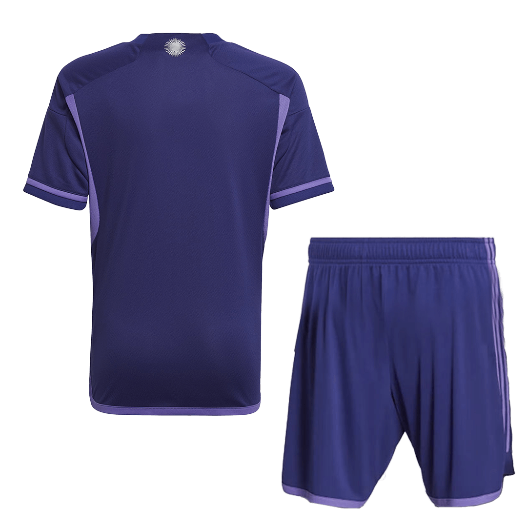 Argentina Three Stars Jersey Away Kit(Jersey+Shorts) Replica 2022