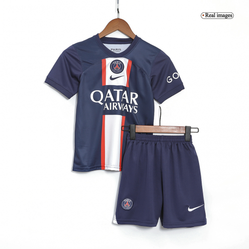 PSG Kids Jersey Home Kit(Jersey+Shorts) Replica 2022/23
