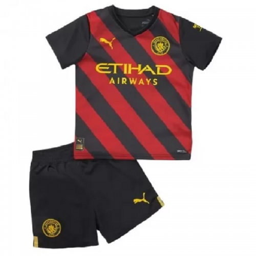 Manchester City Kids Soccer Jersey Away Kit(Jersey+Shorts) 2022/23