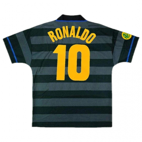 Ronaldo #10 Retro Inter Milan UEFA Cup Away Jersey 1997/98