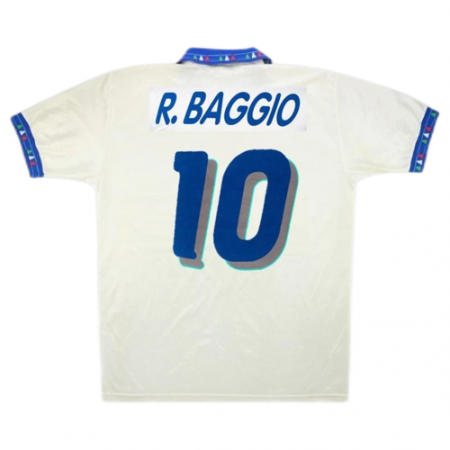 Italy R.Baggio #10 Retro Jersey Away Replica World Cup 1994