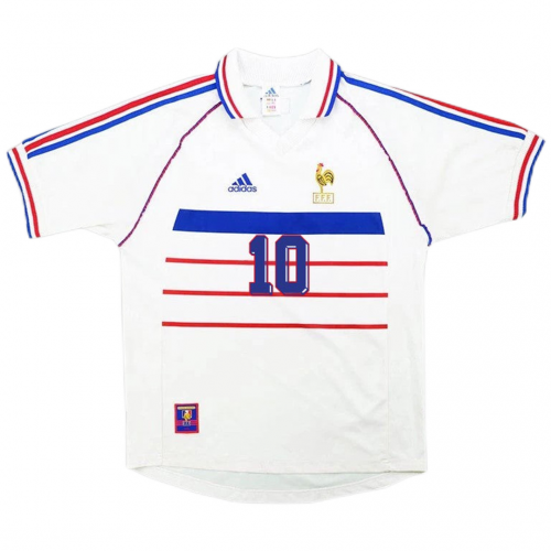 France Zidane #10 Retro Jersey Away Replica World Cup 1998