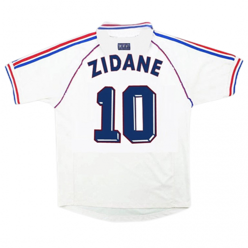 Zidane #10 France Retro Jersey Away World Cup 1998