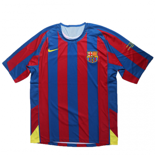 Barcelona Ronaldinho #10 UCL Final Retro Jersey Home 2005/06